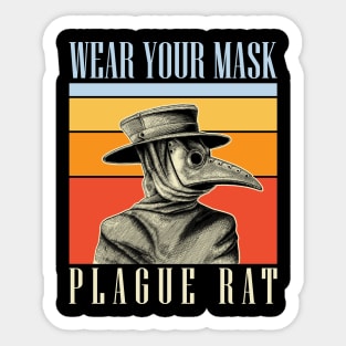 Plague Doctor - Wear Your Mask Sticker